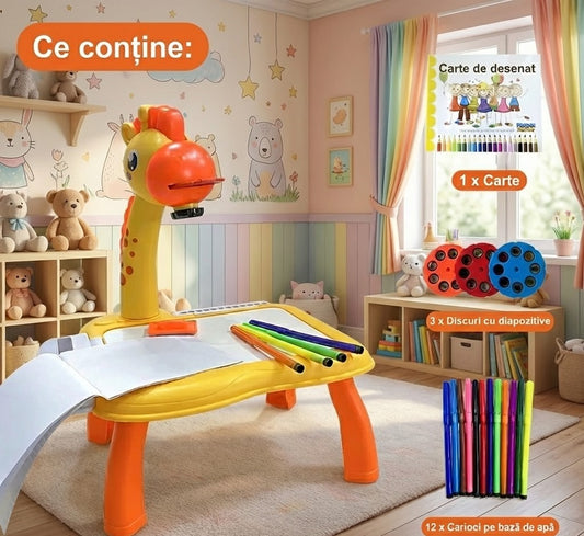 Masa de Desen Cu Proiector pentru Copii
